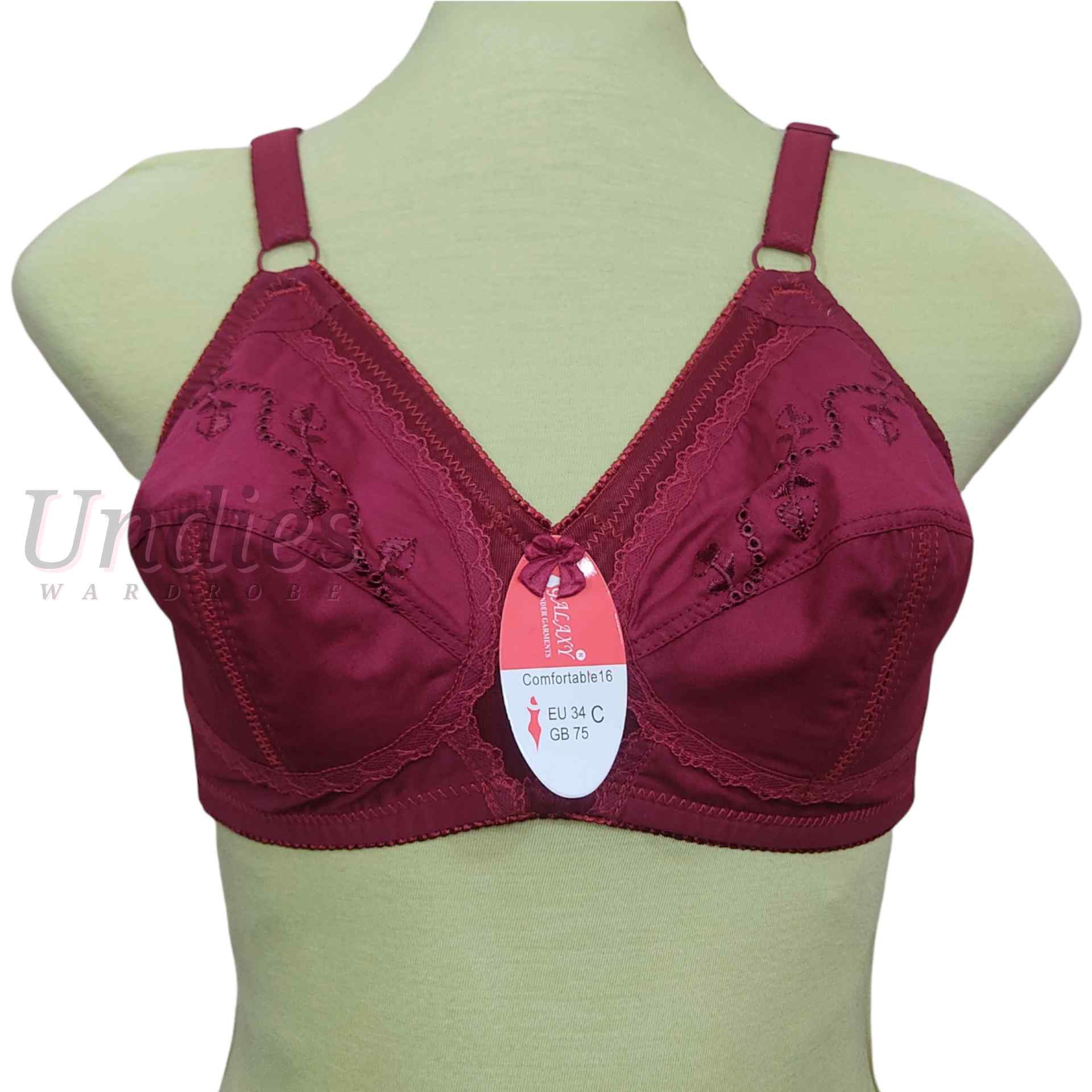 Comfort 16 Cotton bra Sizes 32 to 44 Cup size B C D E