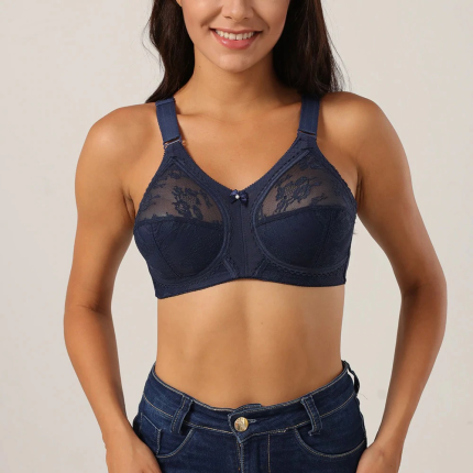 Full Cup Coverage Lacy Net Bra